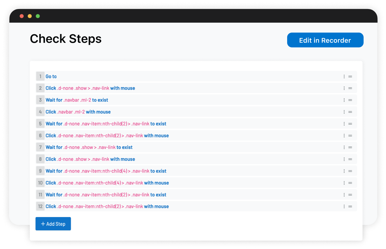 multi-step checks